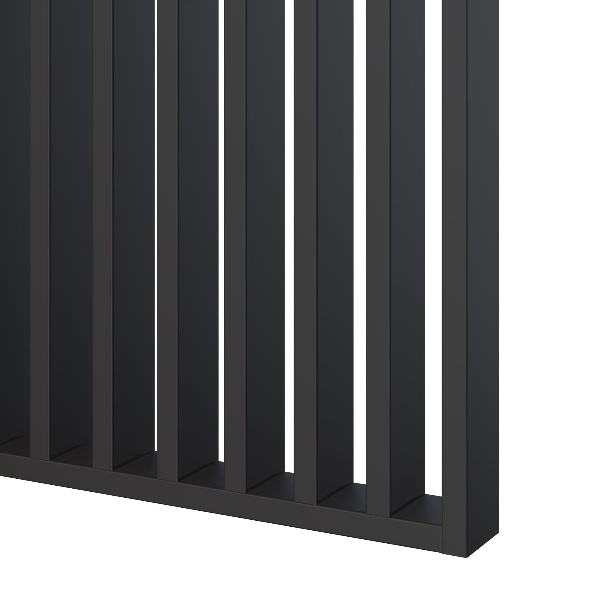 Hexim Raumteiler Lamellenwand 275x58 MDF Schwarz