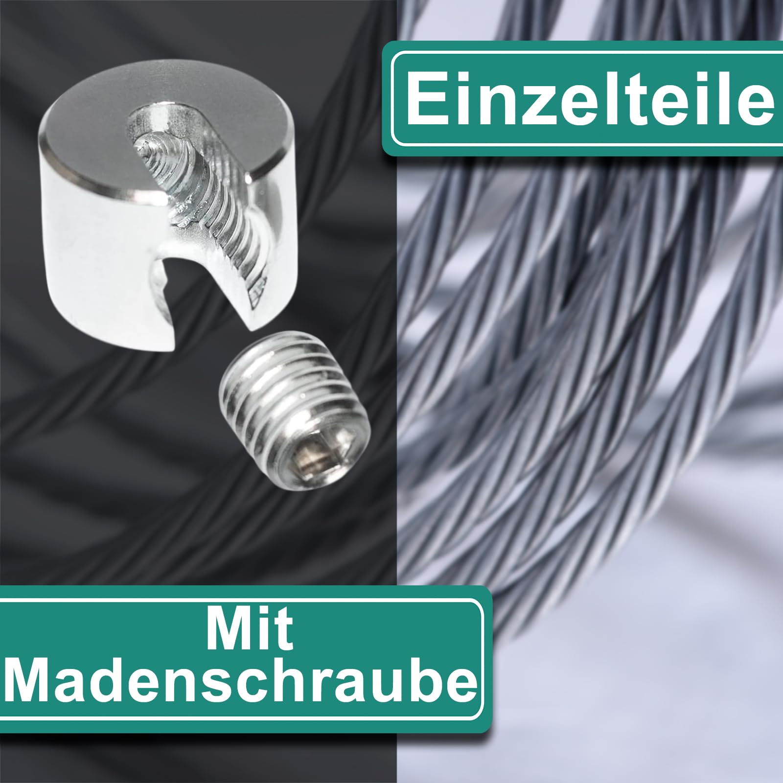 PRIOstahl Geländerbau Stoppklemme 4 mm 8 Stück V4A
