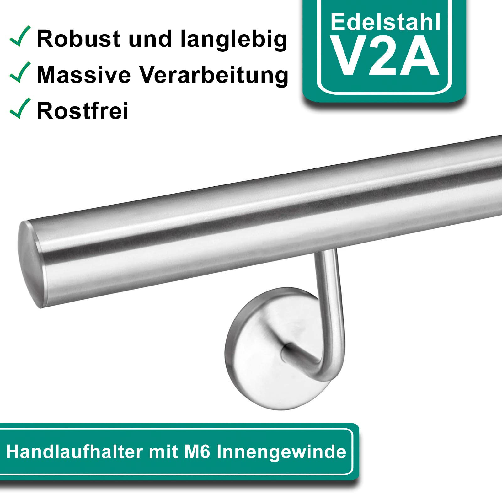 PRIOstahl Handlaufhalter Ø42,4 mm V2A 4 Stück