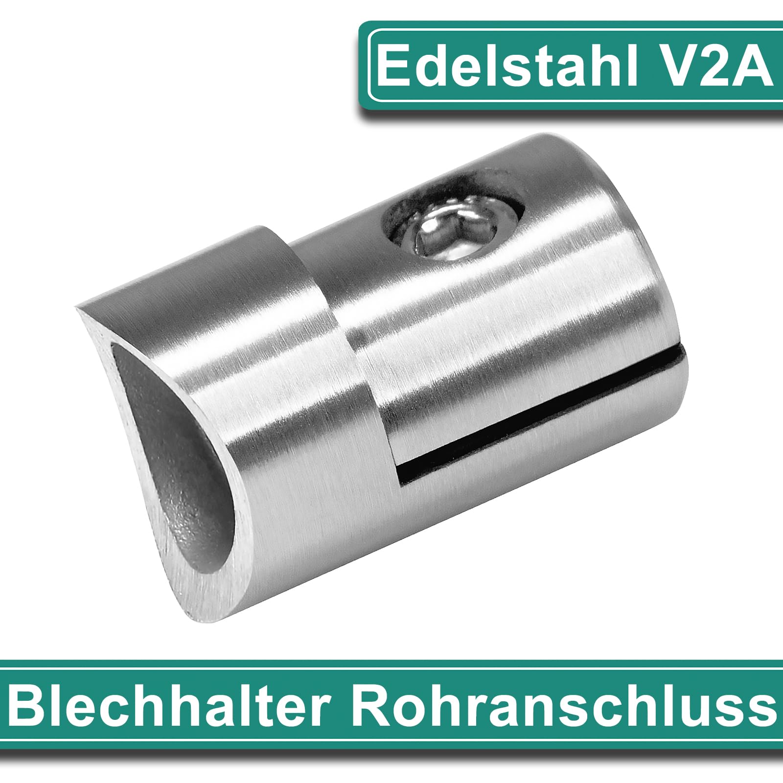 PRIOstahl Blechhalter Klemmhalter Ø 42,4 mm V2A 10 Stück