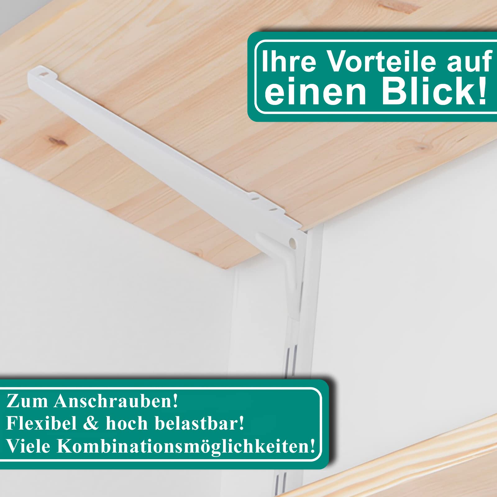 PRIOstahl Regalträger Stahl 380 mm grau 2 Stück