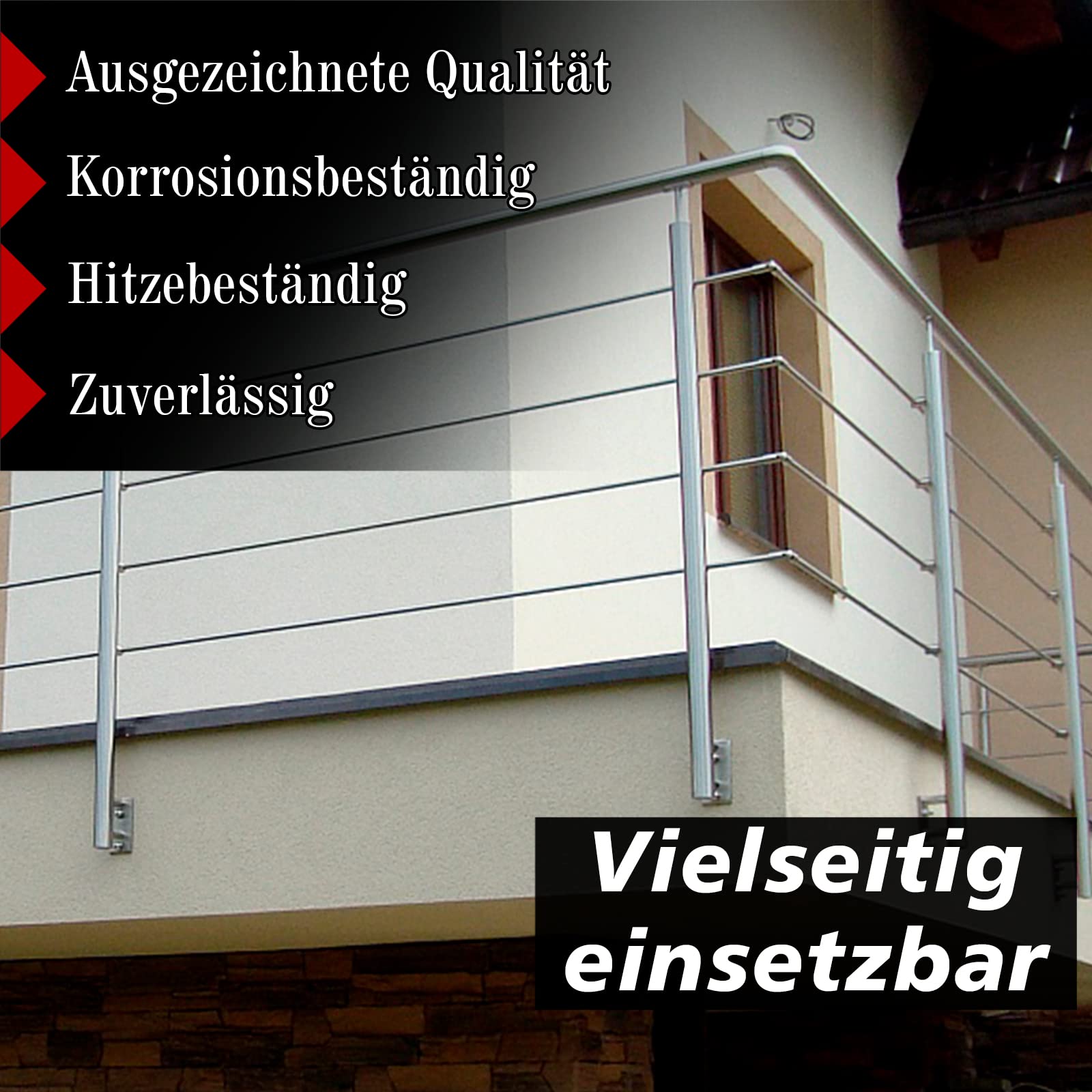PRIOstahl Stabverbinder Flexibel 12mm 4 Stück Edelstahl V2A