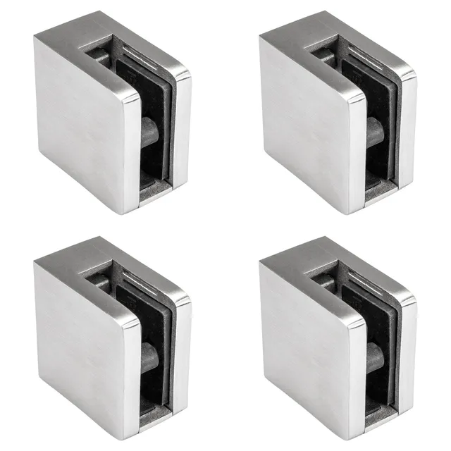 PRIOstahl Glashalter flach 8,76mm Edelstahl V2A 4 Stück