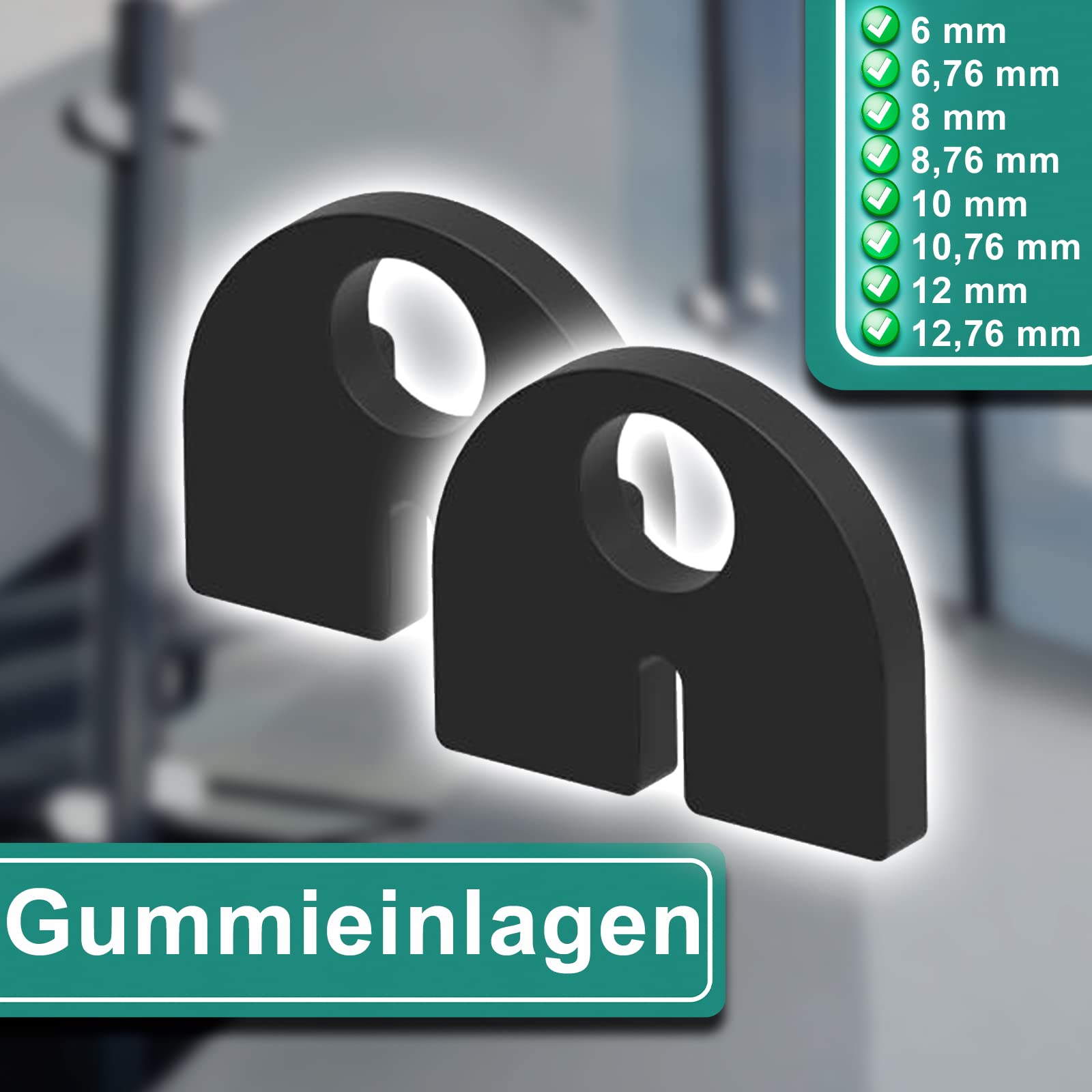 PRIOstahl Glashalter 63x45mm Flach Glas 8mm Edelstahl V2A