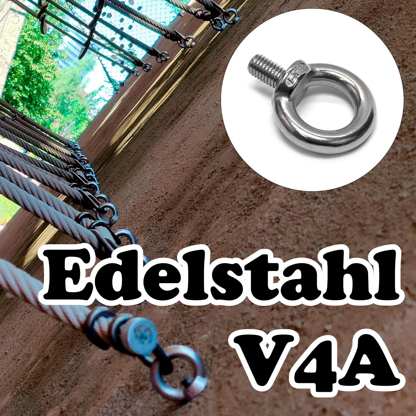 PRIOstahl Befestigungsmaterial Ringschraube M10 8 Stück V4A