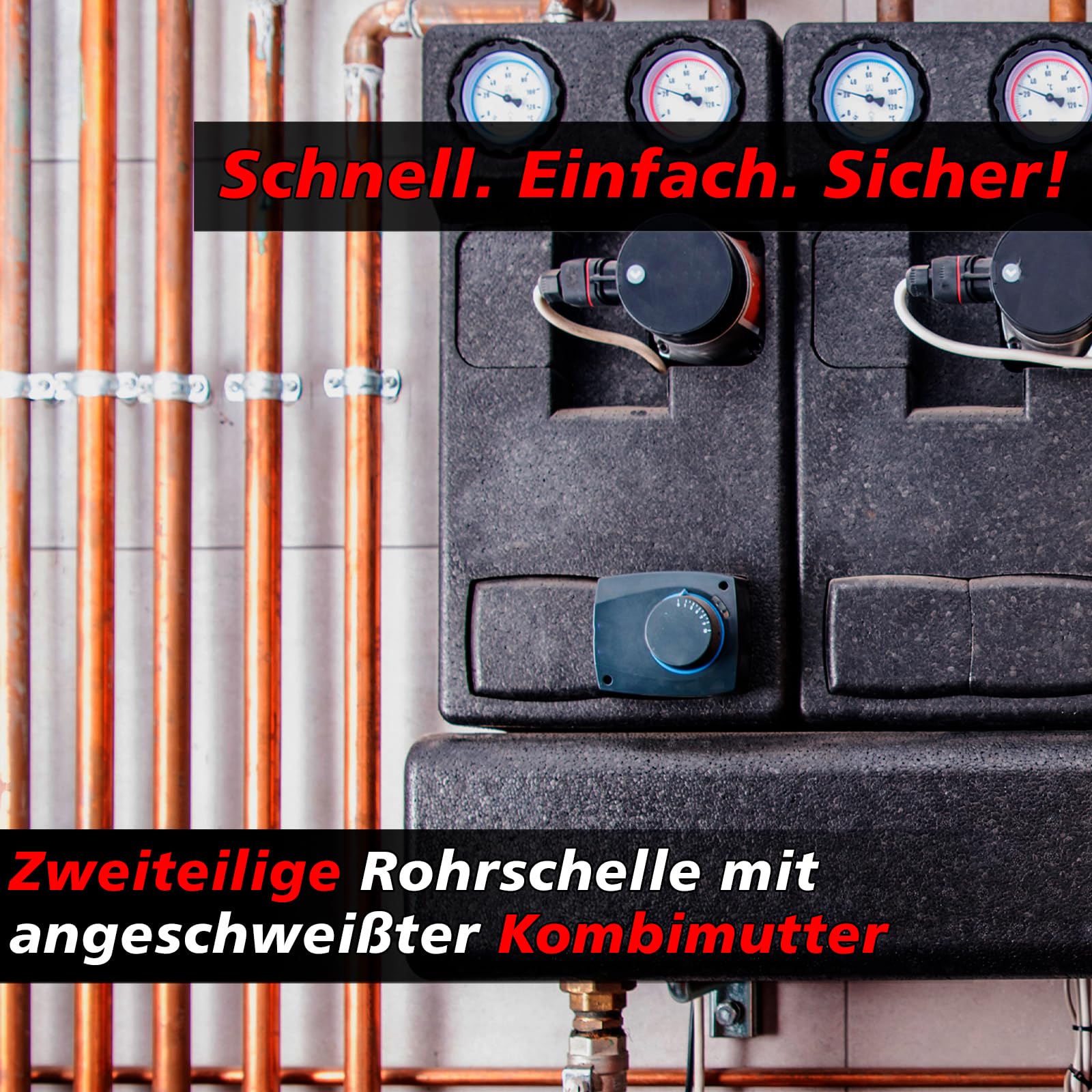 PRIOstahl Rohrschelle Edelstahl V2A 3/4" 25-31mm 4 Stück