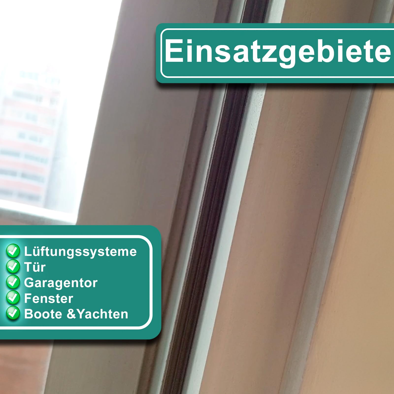 PRIOstahl Fensterdichtung E-Profil 50m braun selbstklebend