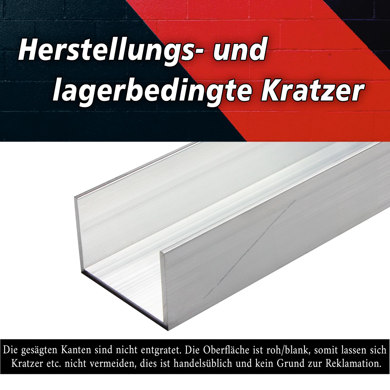 PRIOstahl U-Profil Aluminium 60x40x3mm 2000mm Alu