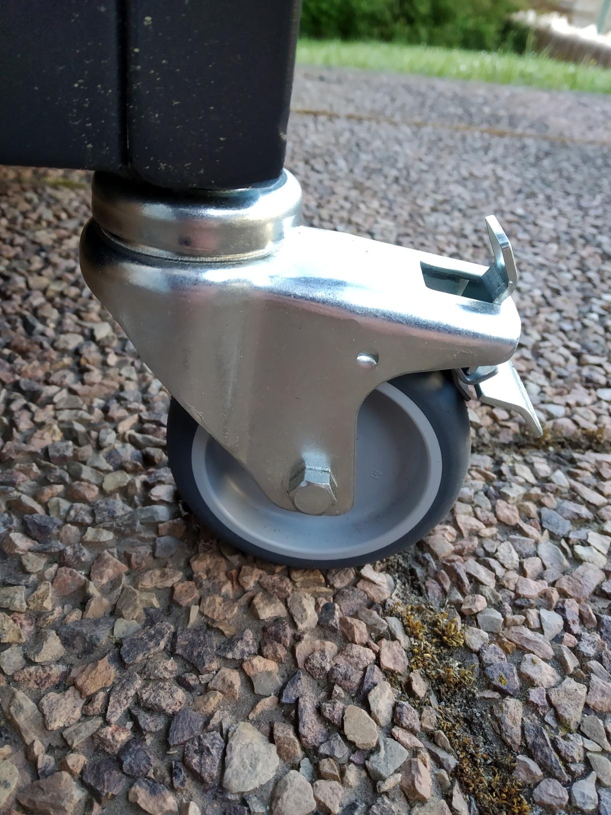 PRIOstahl Transportrollen 100mm Lenkrollen-Set 4er TPE mit Bremse