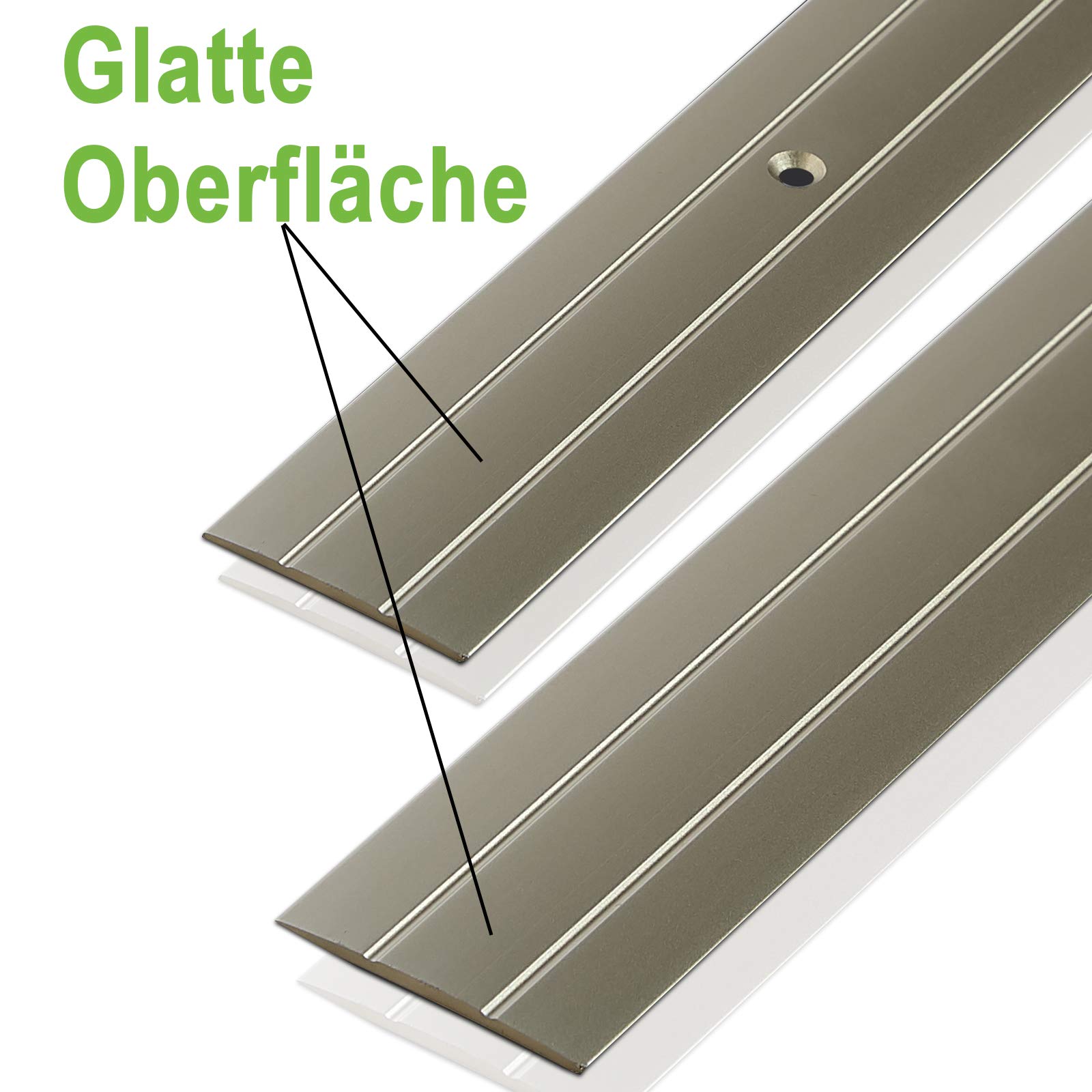 PRIOstahl Übergangsprofil Champagner 1000 mm Übergangsleiste 37 mm