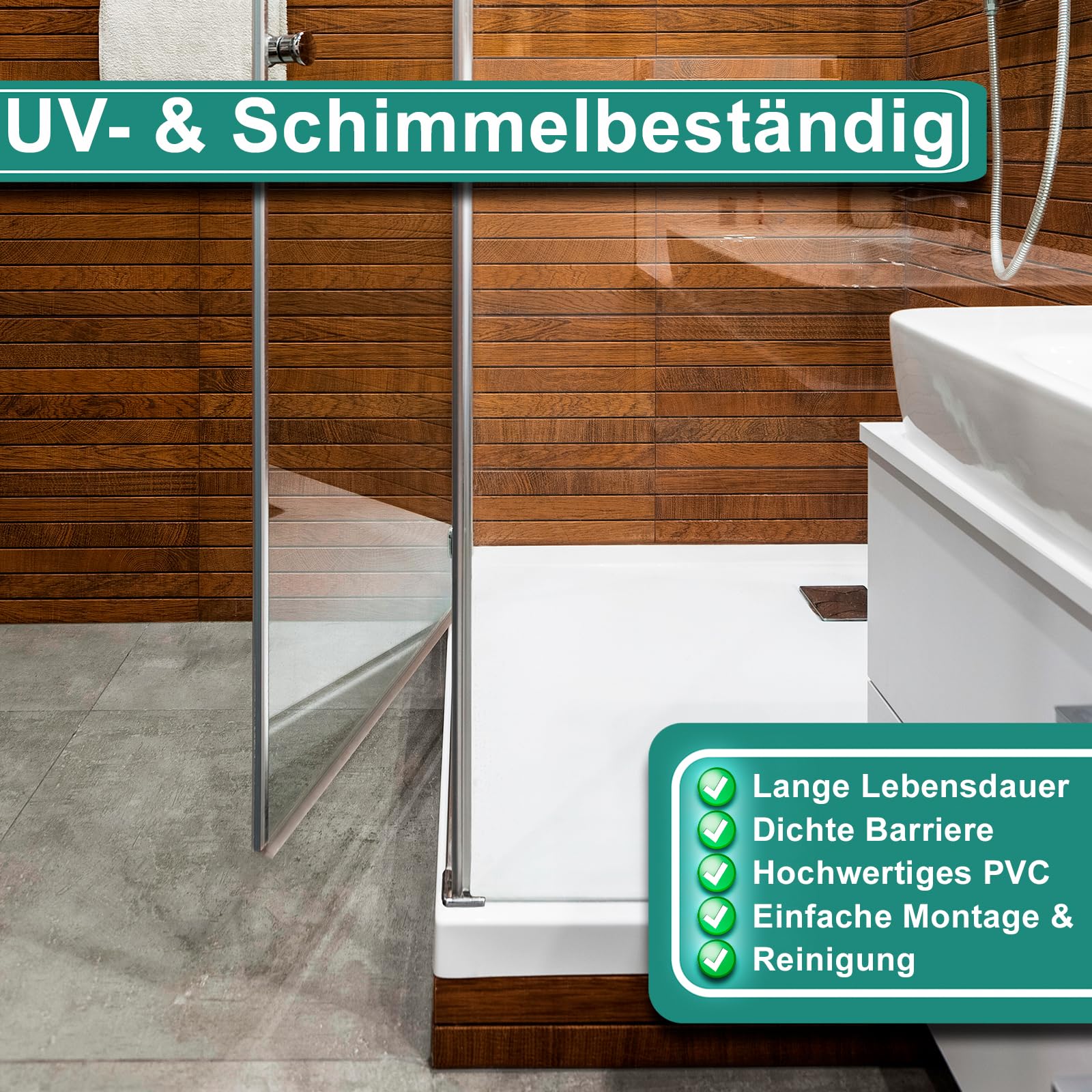 PRIOstahl Duschdichtung 6 mm 2 m transparent Gummilippe