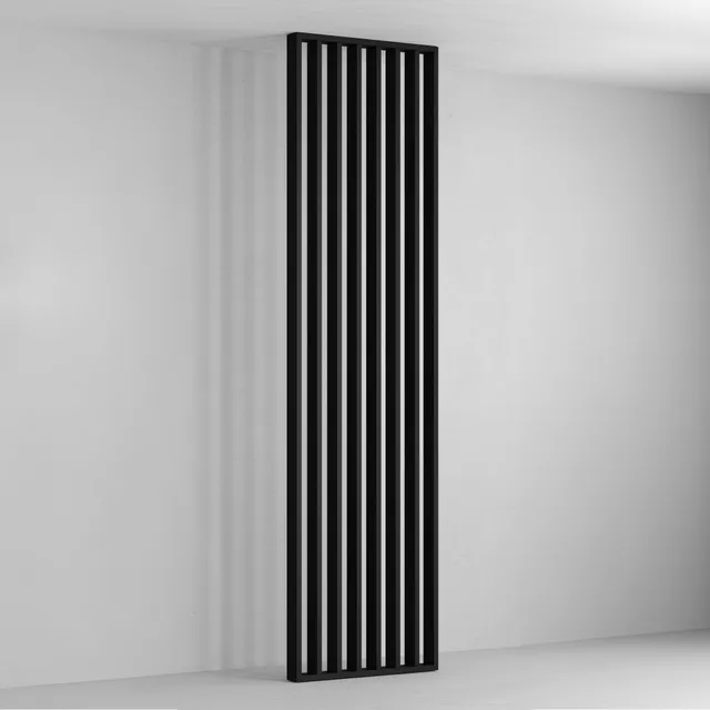 Hexim Raumteiler Lamellenwand 275x58 MDF Schwarz