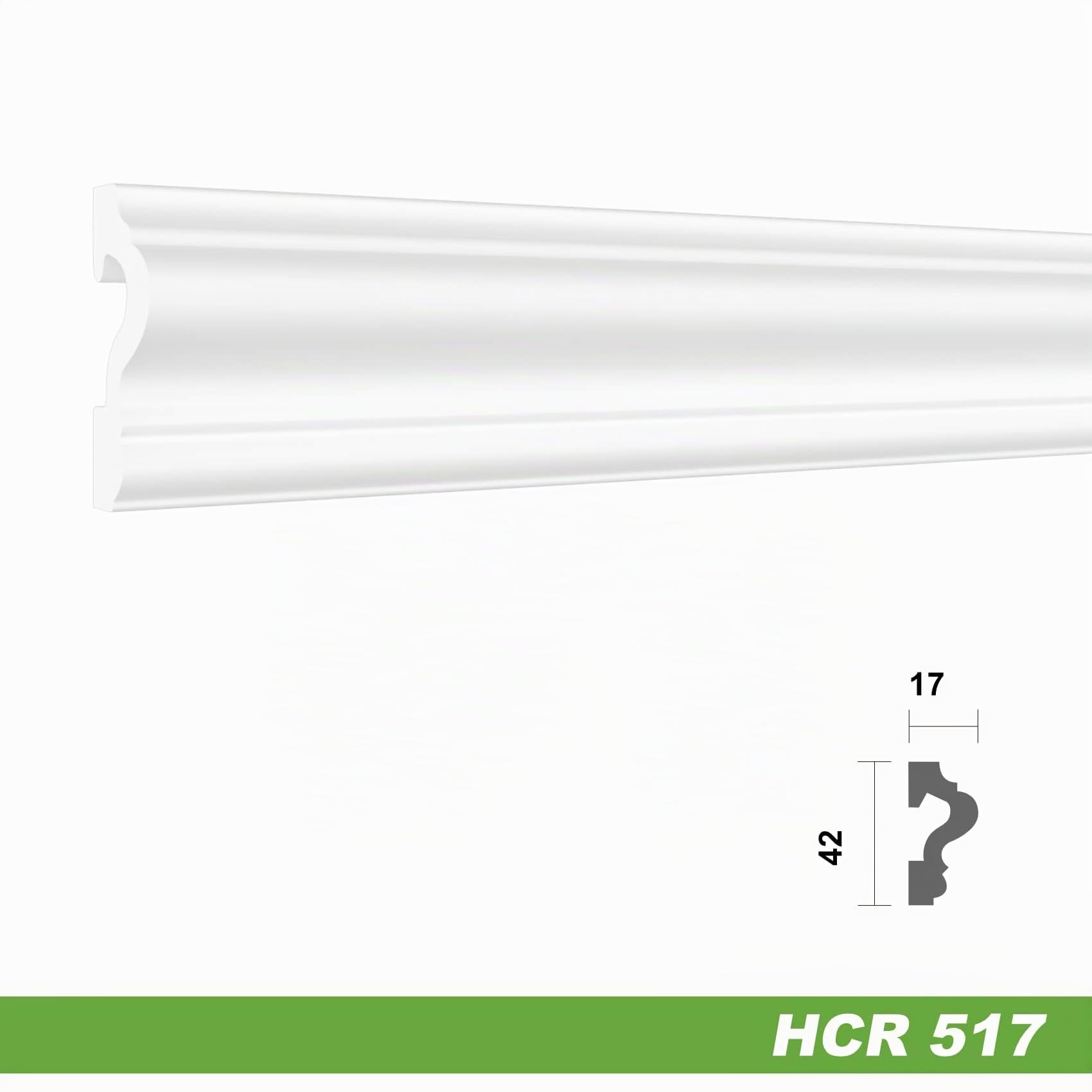 Hexim Stuckleisten HCR517 2m weiß Wandleiste HDPS