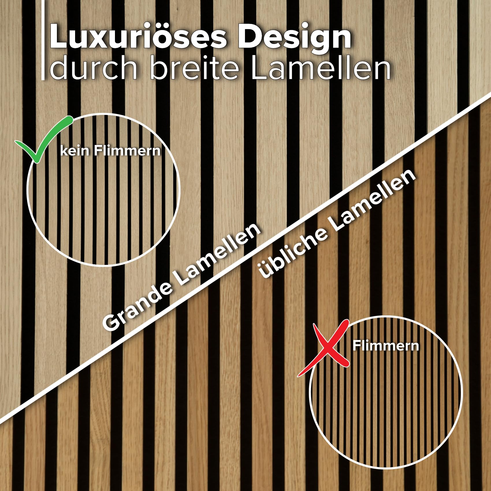 Hexim Akustikpaneele Grande 2er Set 140x30 cm Black Ash