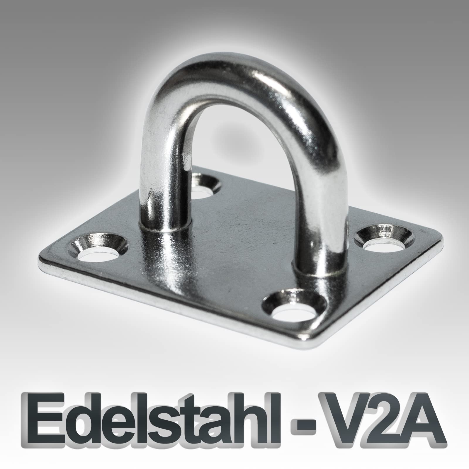 PRIOstahl Befestigungsmaterial Augplatte 40x50mm 4 Stück V2A
