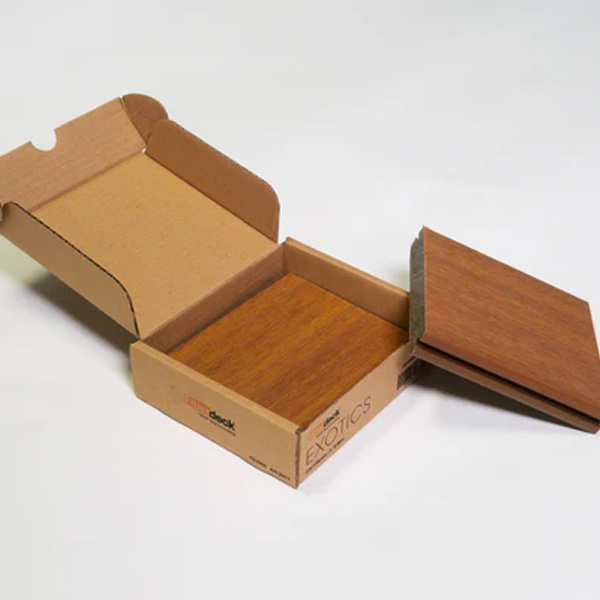 Fiberdeck Exotics Terrassendiele Musterbox Tropenholz