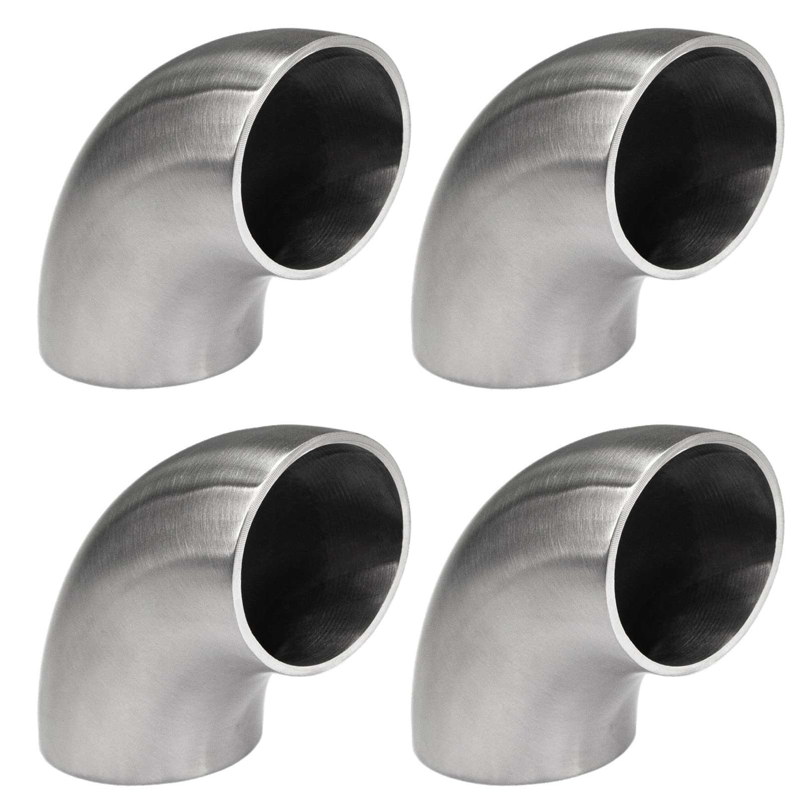 PRIOstahl Schweißbogen Rohrbogen 90° Edelstahl V2A Ø42,4 mm 4 Stück
