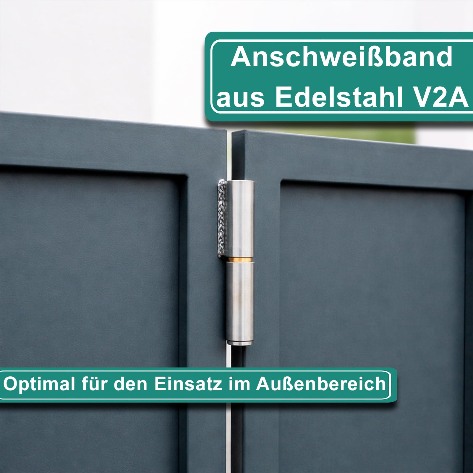 PRIOstahl Anschweißscharnier 6x60mm V2A 4 Stück Schwerlast