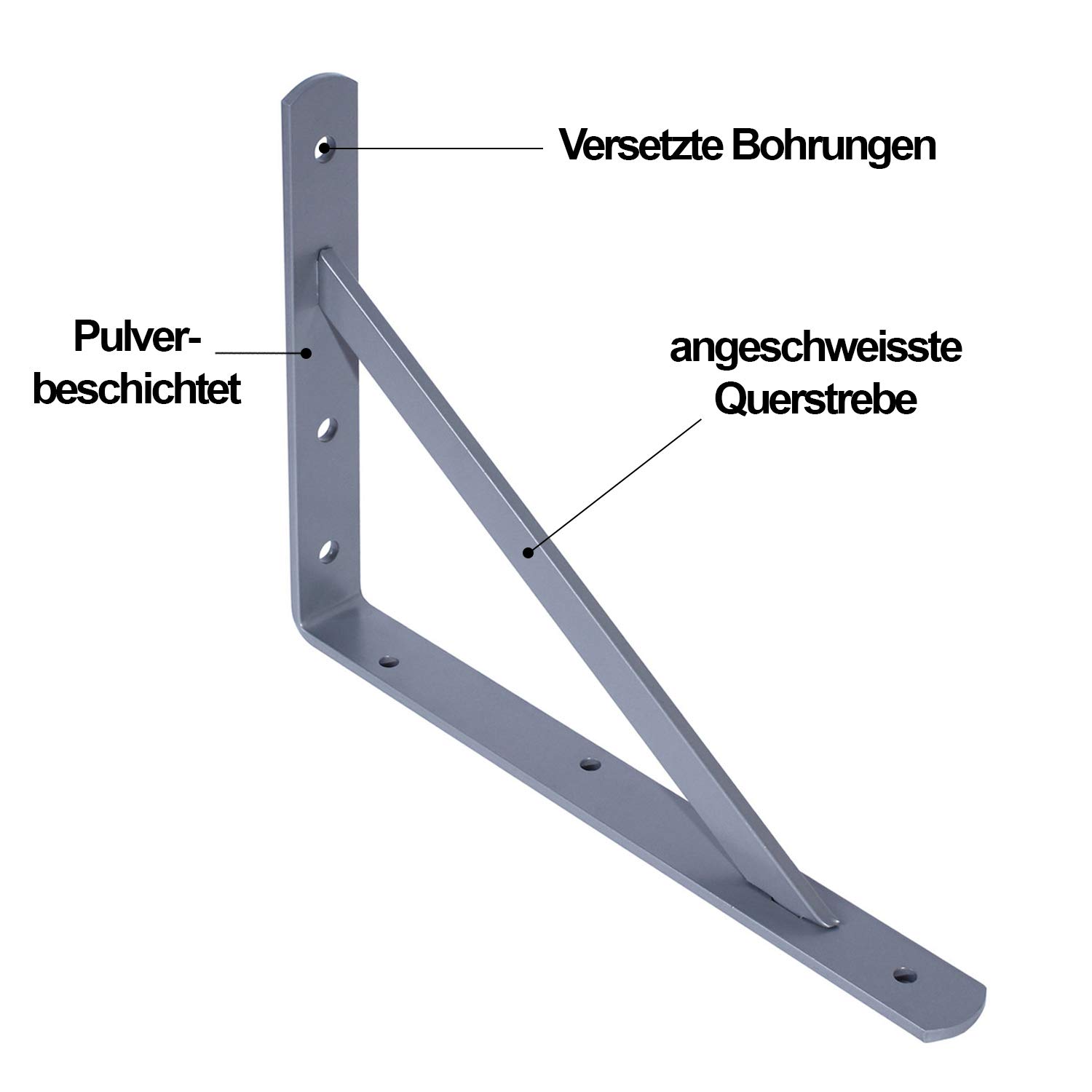 PRIOstahl Regalträger Schwerlast 330x495 4er Set Baustahl