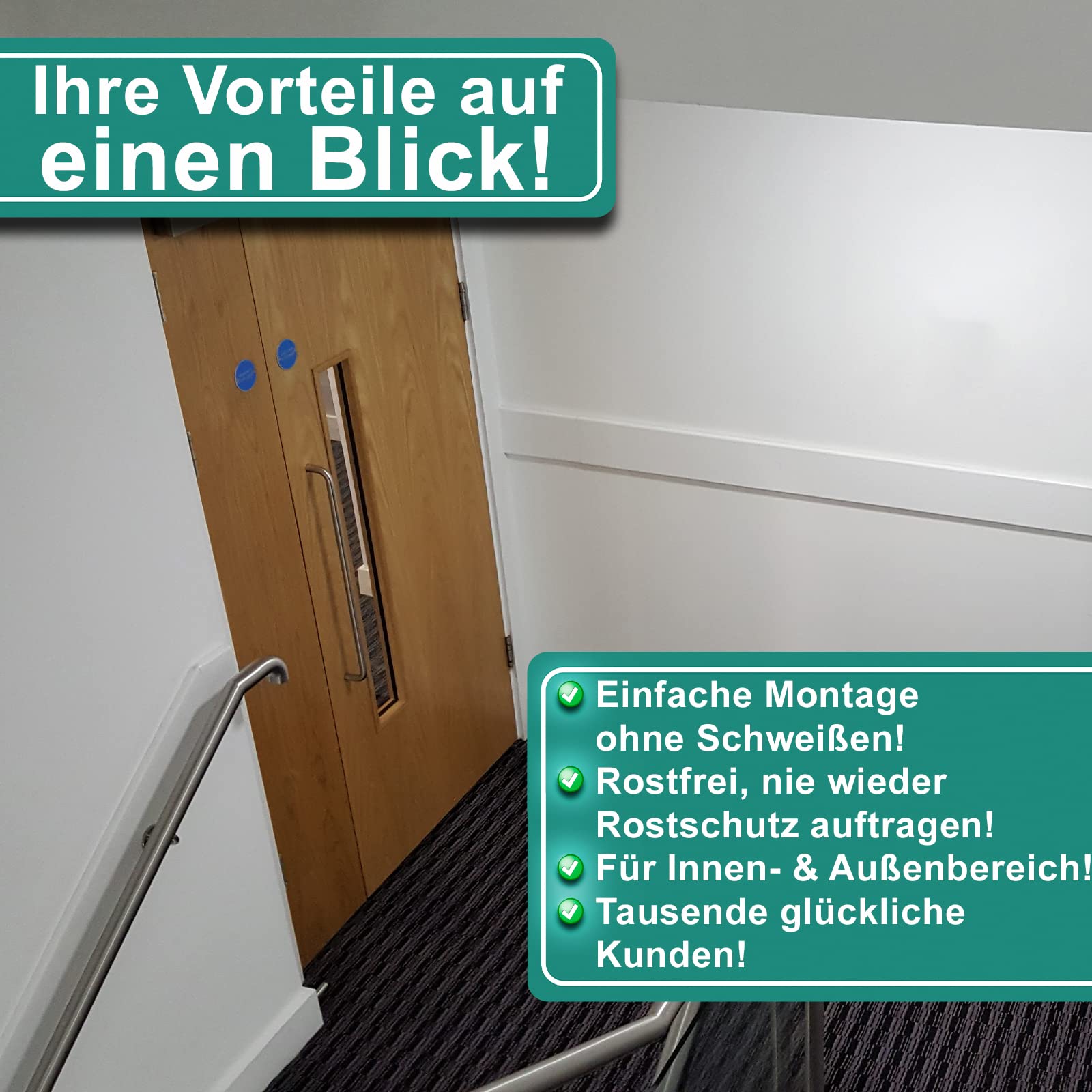 PRIOstahl Geländerbau Handlaufhalter 42,4 mm Edelstahl V2A 1 Stück