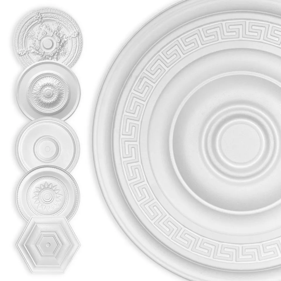 Hexim Antik Deckenrosette 60 cm weiß EPS Stuck