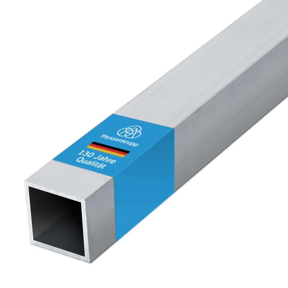 ThyssenKrupp Aluminum Vierkantrohr 20x20x2 mm 1500 mm EN AW-6060
