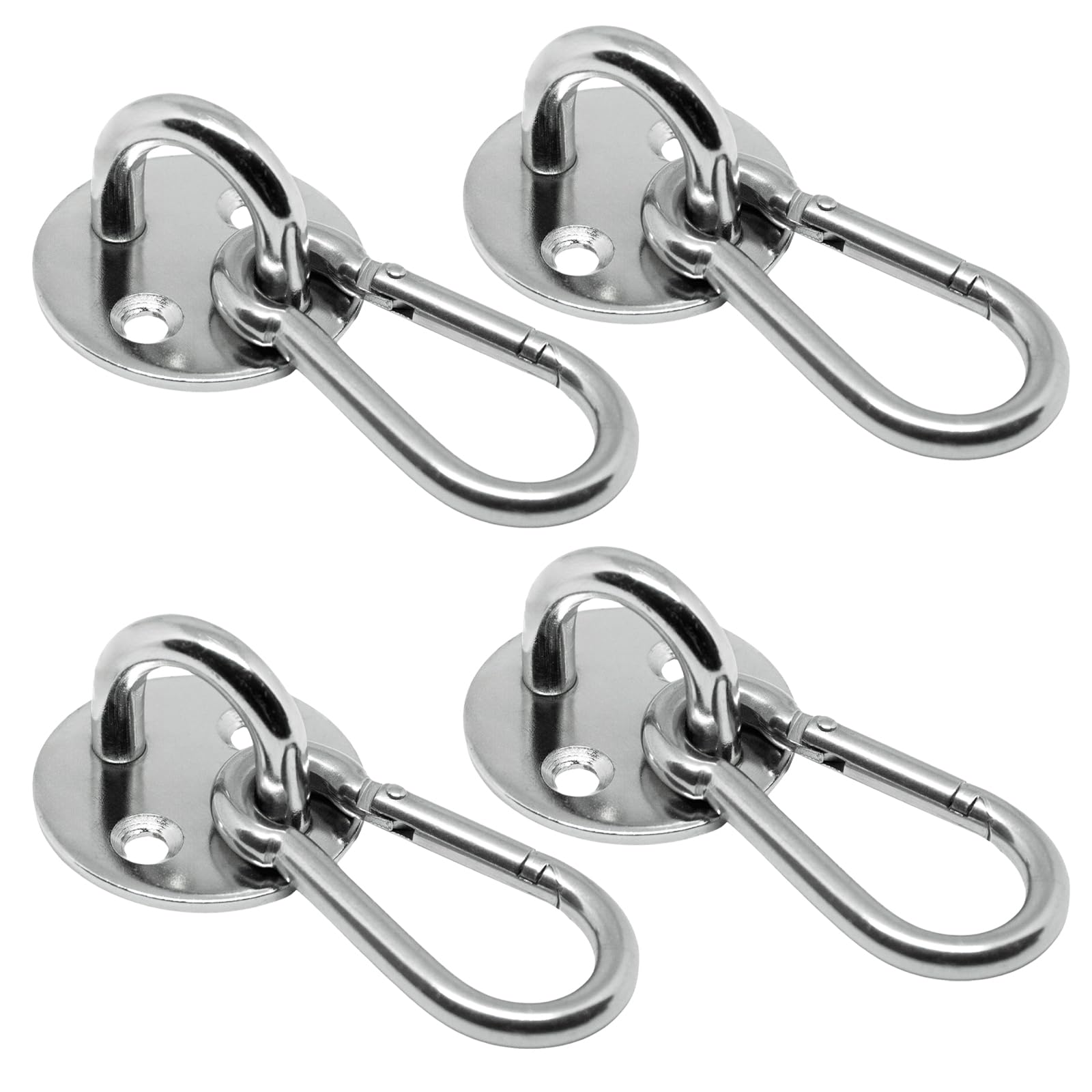 PRIOstahl Augplatte 50x40mm 4er Set mit Karabiner