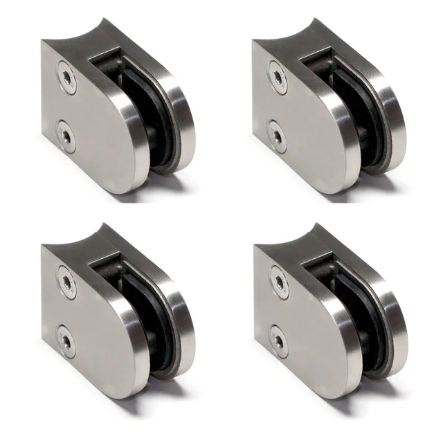 PRIOstahl Glashalter 42,4 mm 1,5 mm Edelstahl V2A 4 Stück