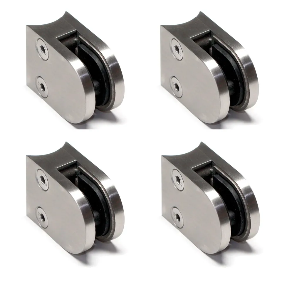 PRIOstahl Glashalter 42,4 mm 1,5 mm Edelstahl V2A 4 Stück