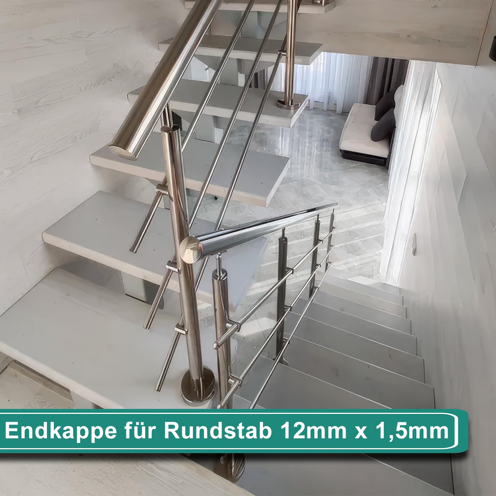 PRIOstahl Geländerbau Rohrstopfen 12x1,5mm V2A 10 Stück