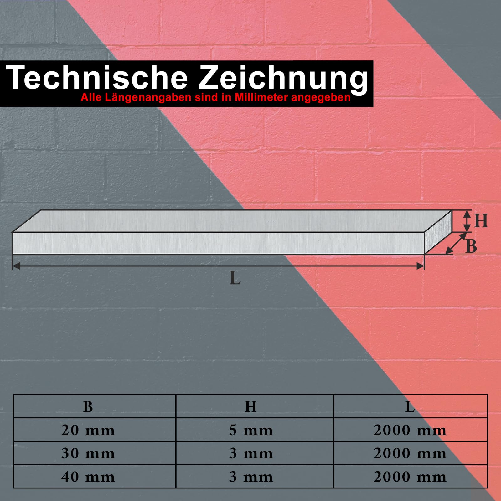 PRIOstahl Flachprofil Alu 30x3 mm 2000 mm EN AW-6060