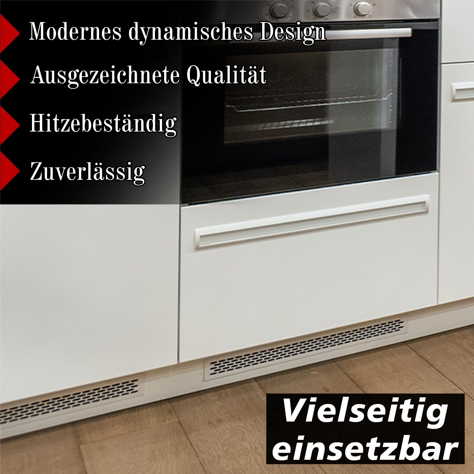 PRIOstahl Lüftungsgitter Alu 60x400mm Edelstahl gebürstet