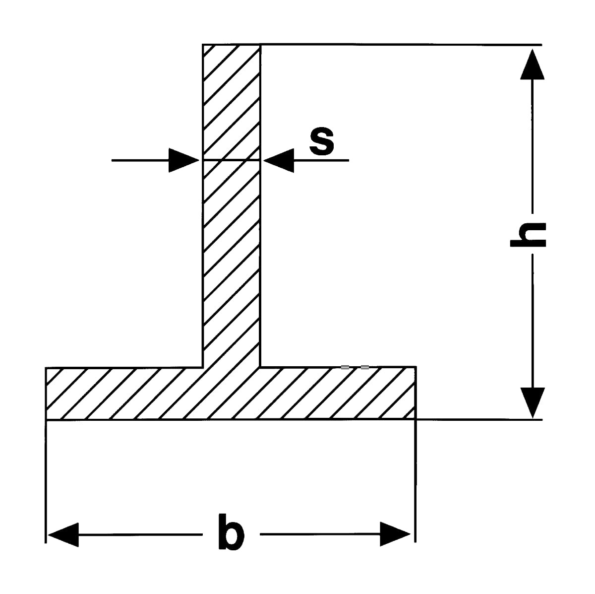 ThyssenKrupp Steel T-Profil 60x60x7 mm T-Stahl 1000 mm S235JR