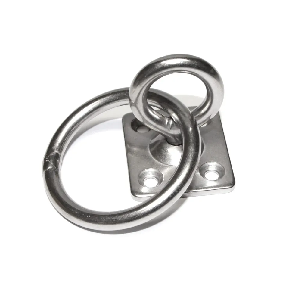 PRIOstahl Augplatte mit Wirbel Ring 8x50mm Edelstahl 1Stk