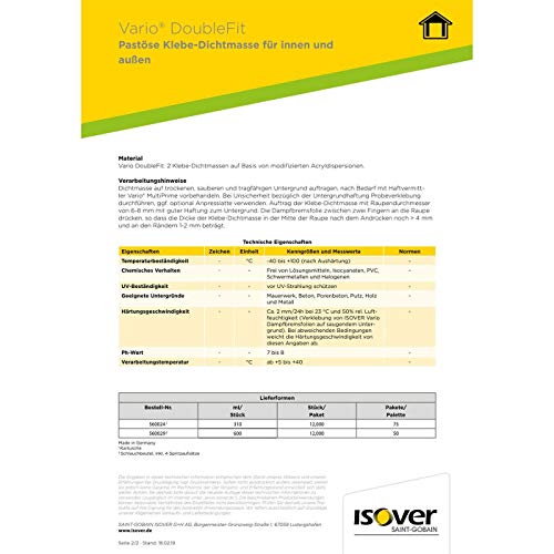 Isover Vario DoubleFit Klebedichtmasse 310 ml Kartusche