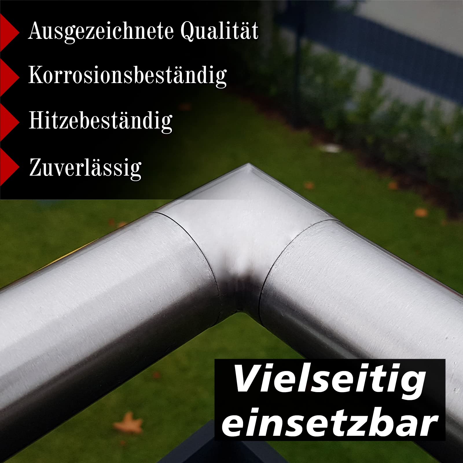 PRIOstahl Geländerbau Eckbogen 90° 42,4mm V2A 4 Stück