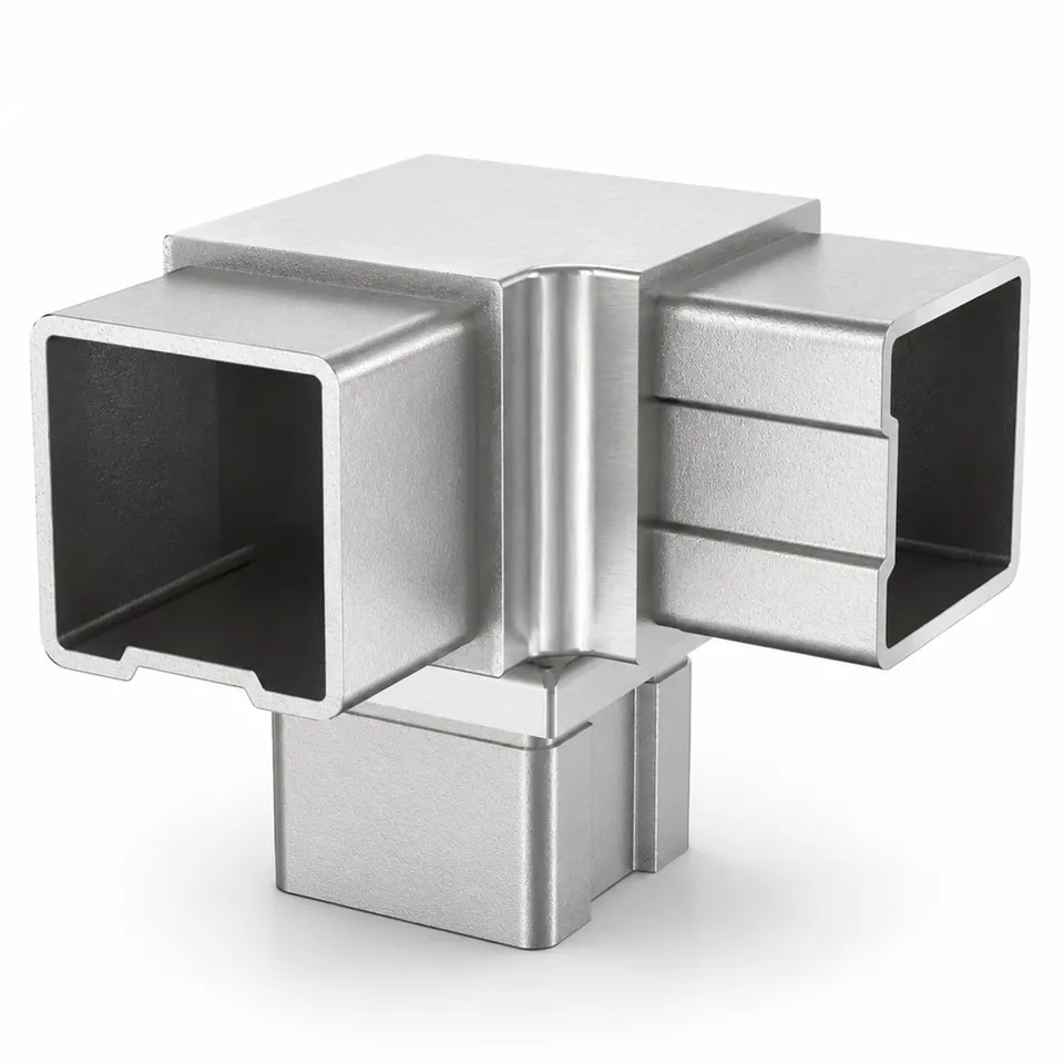 PRIOstahl Geländerbau Eckverbinder 40x40x2mm V2A 1 Stück