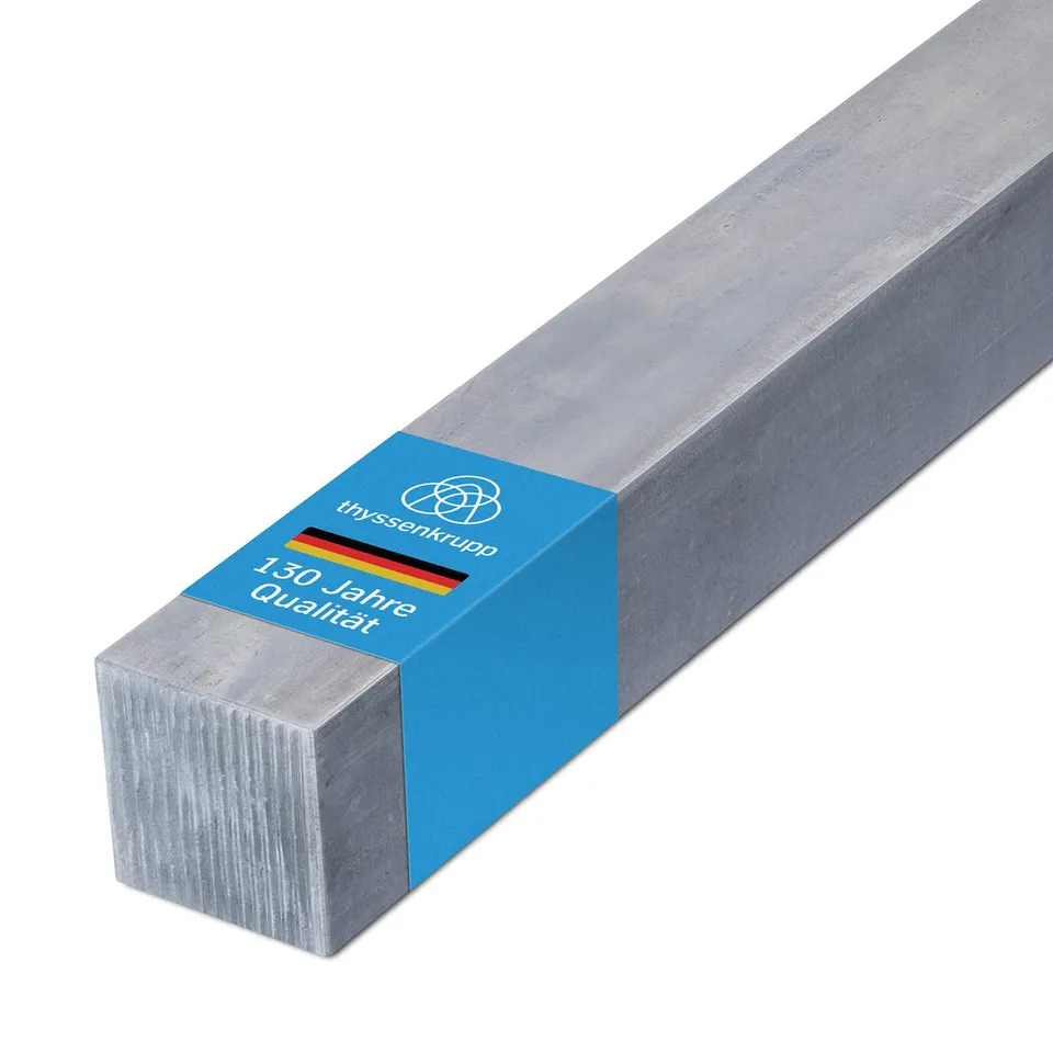 ThyssenKrupp Vierkantprofil 10x10mm Edelstahl 1000mm V2A