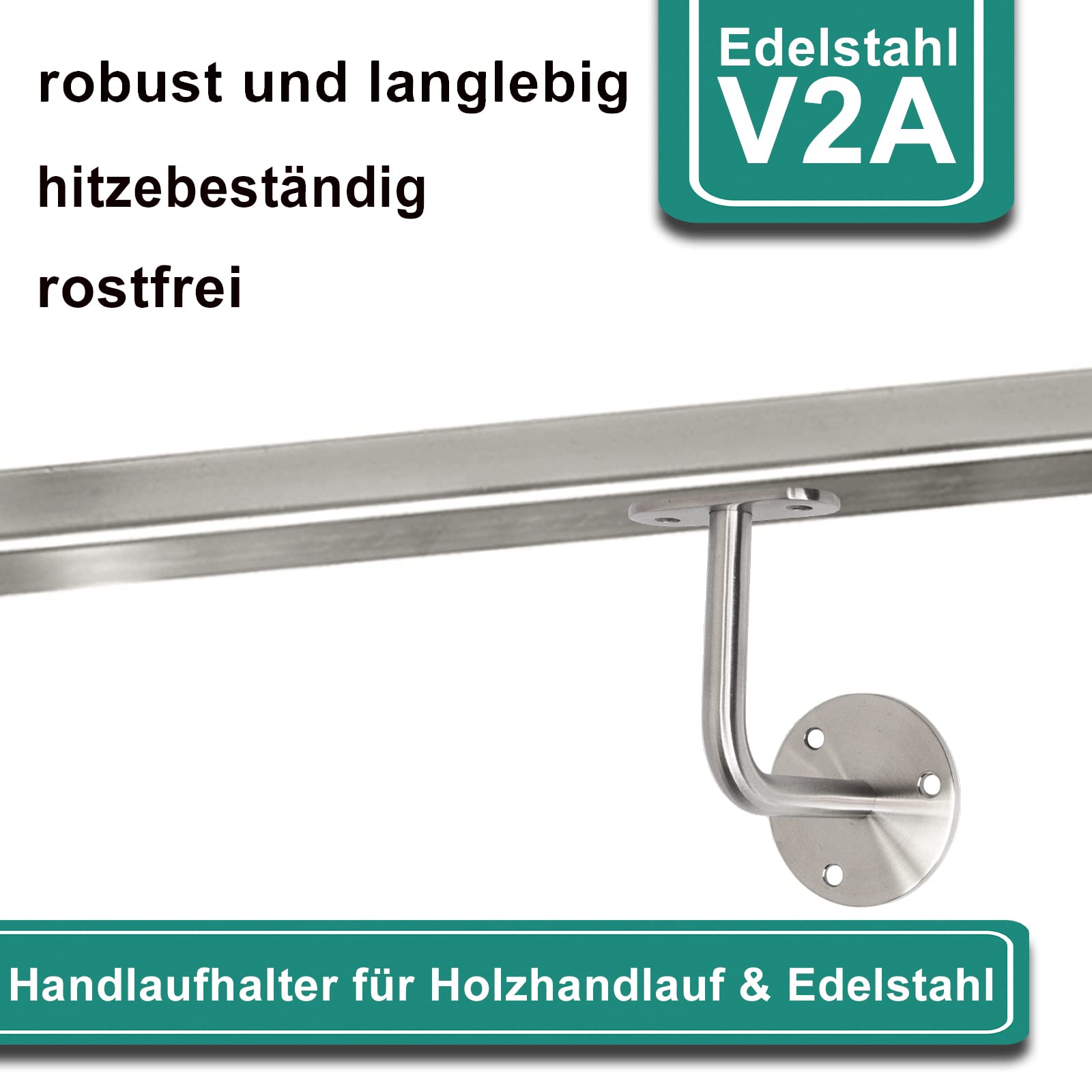 PRIOstahl Handlaufhalter Flach 3-Loch V2A 1 Stück