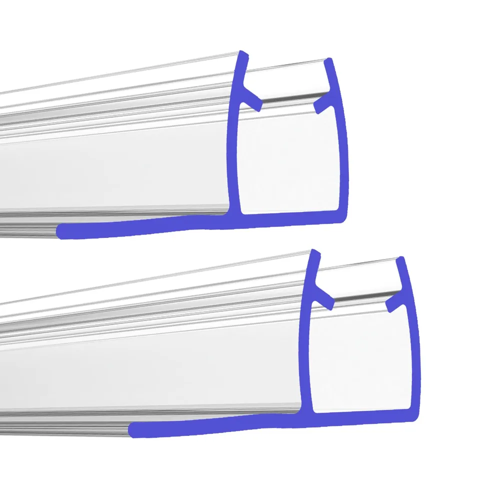 PRIOstahl Duschdichtung 8 mm Transparent 1 m Gummilippe 2 St