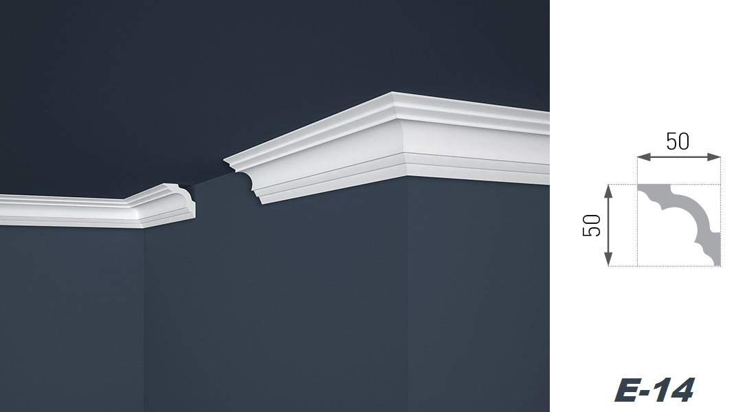 Hexim Stuckleisten E-14 XPS Deckenleisten weiß 20 Meter
