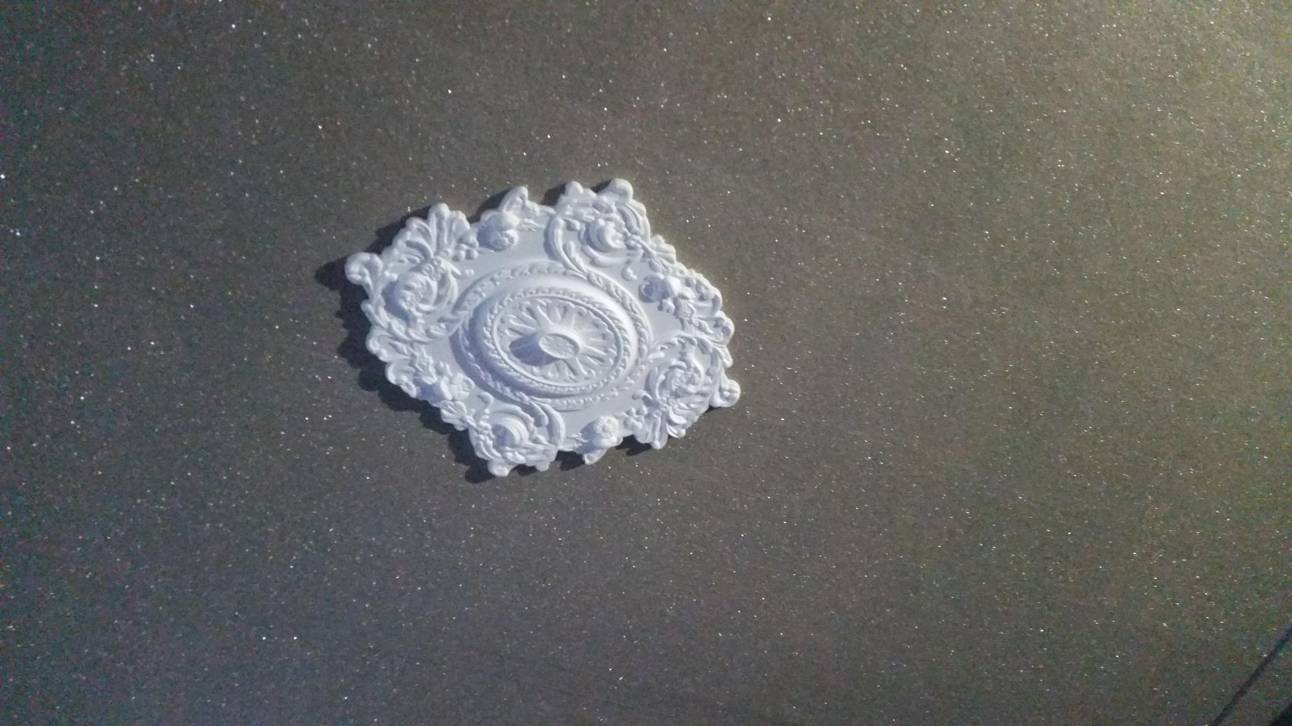 Hexim Stuckrosette R-25 Deckenrosette EPS 70x57cm weiß oval
