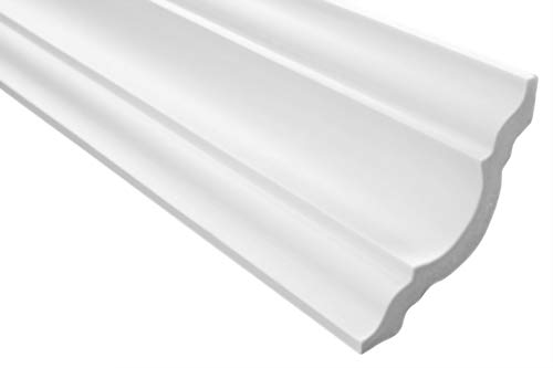 Hexim Stuckleisten E-15 80x80 mm 20 m XPS weiß glatt