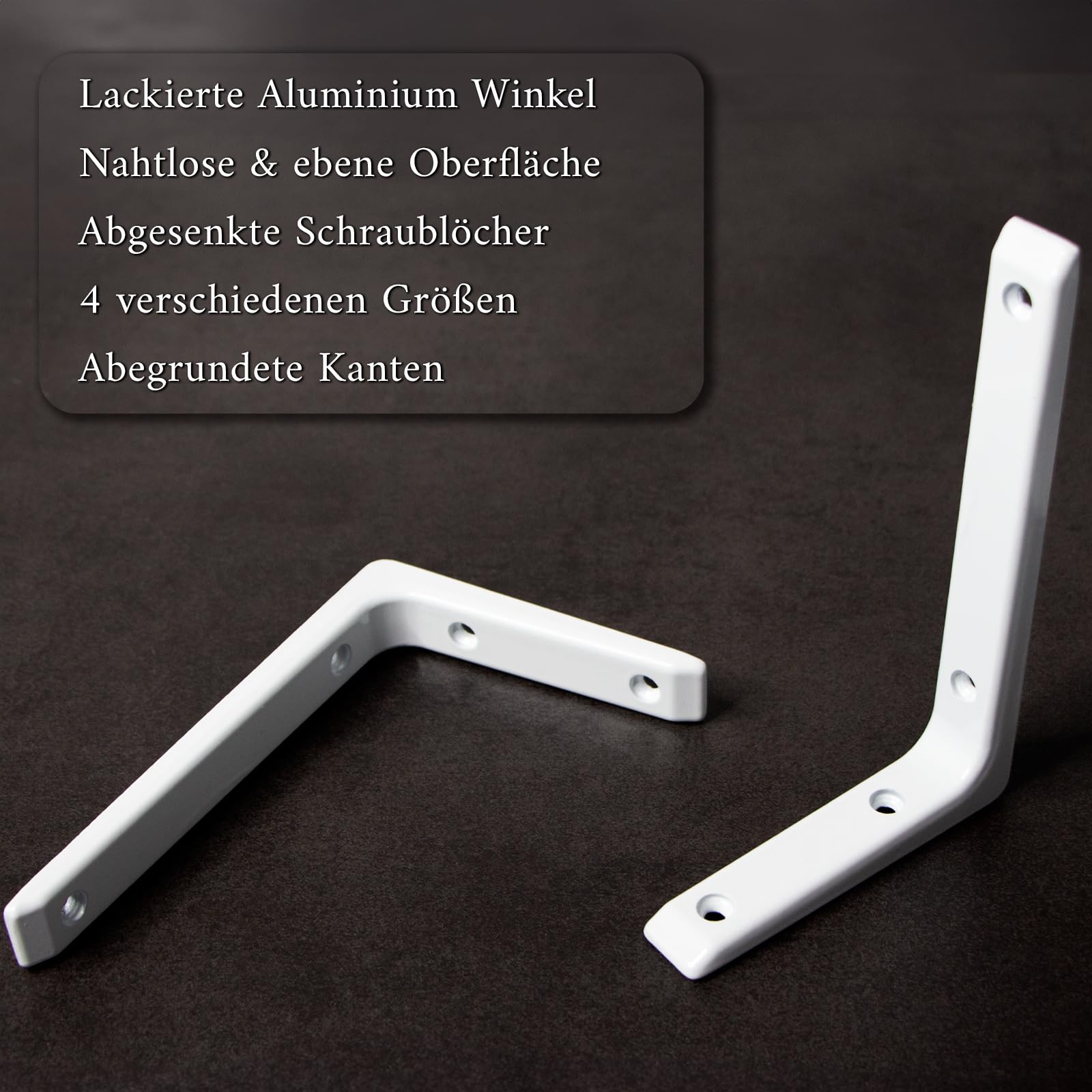 PRIOstahl Regalkonsole Alu Weiß 200x300mm 2 Stück
