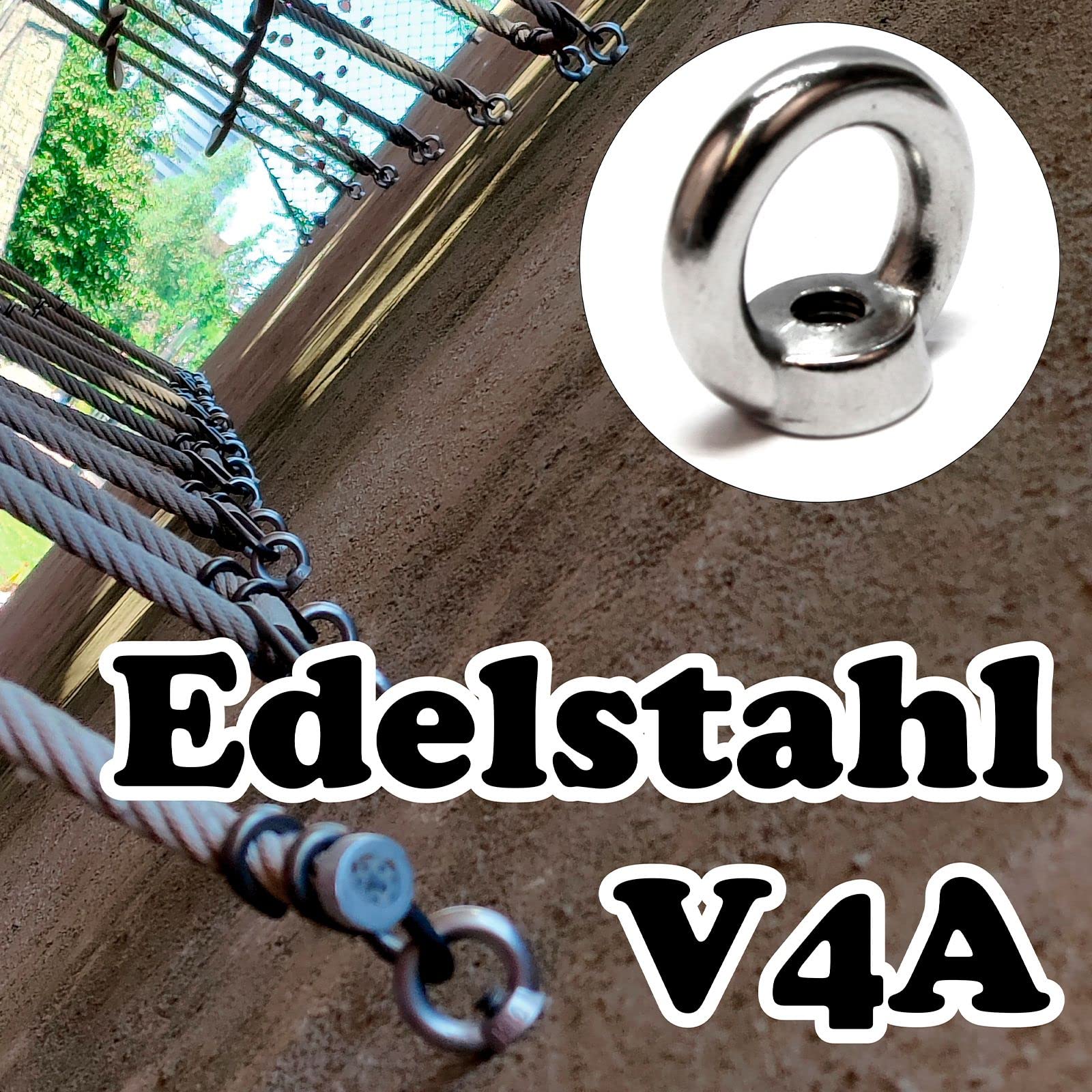PRIOstahl Befestigungsmaterial Ringmutter M6 V4A 10 Stück