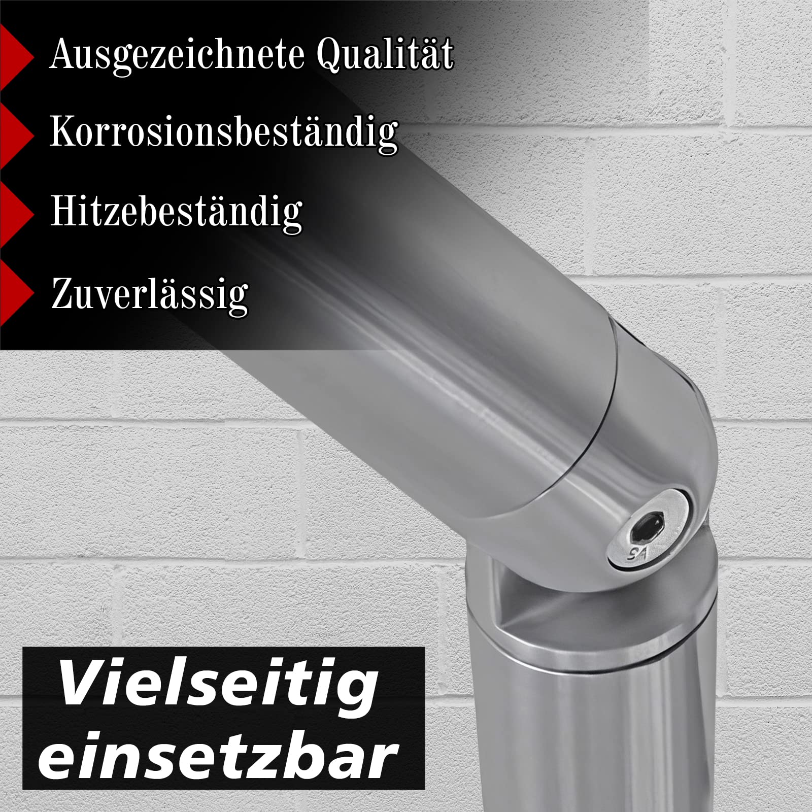 PRIOstahl Gelenkverbinder Rohrverbinder 42,4 mm Edelstahl
