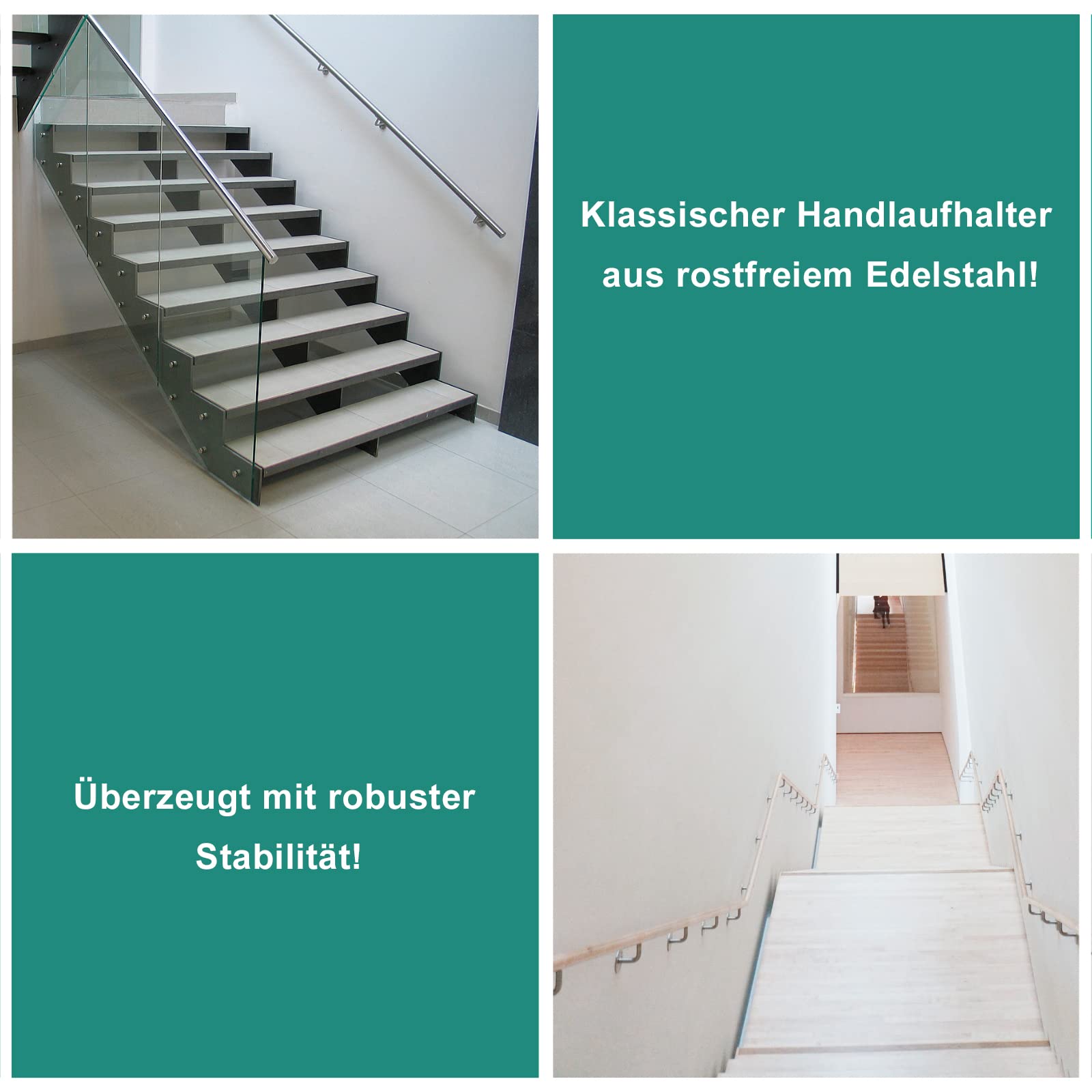 PRIOstahl Handlaufhalter Ø42,4 mm V2A 4 Stück