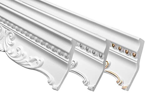 Hexim Stuckleisten B-36 Stuckprofil Gold 2 m