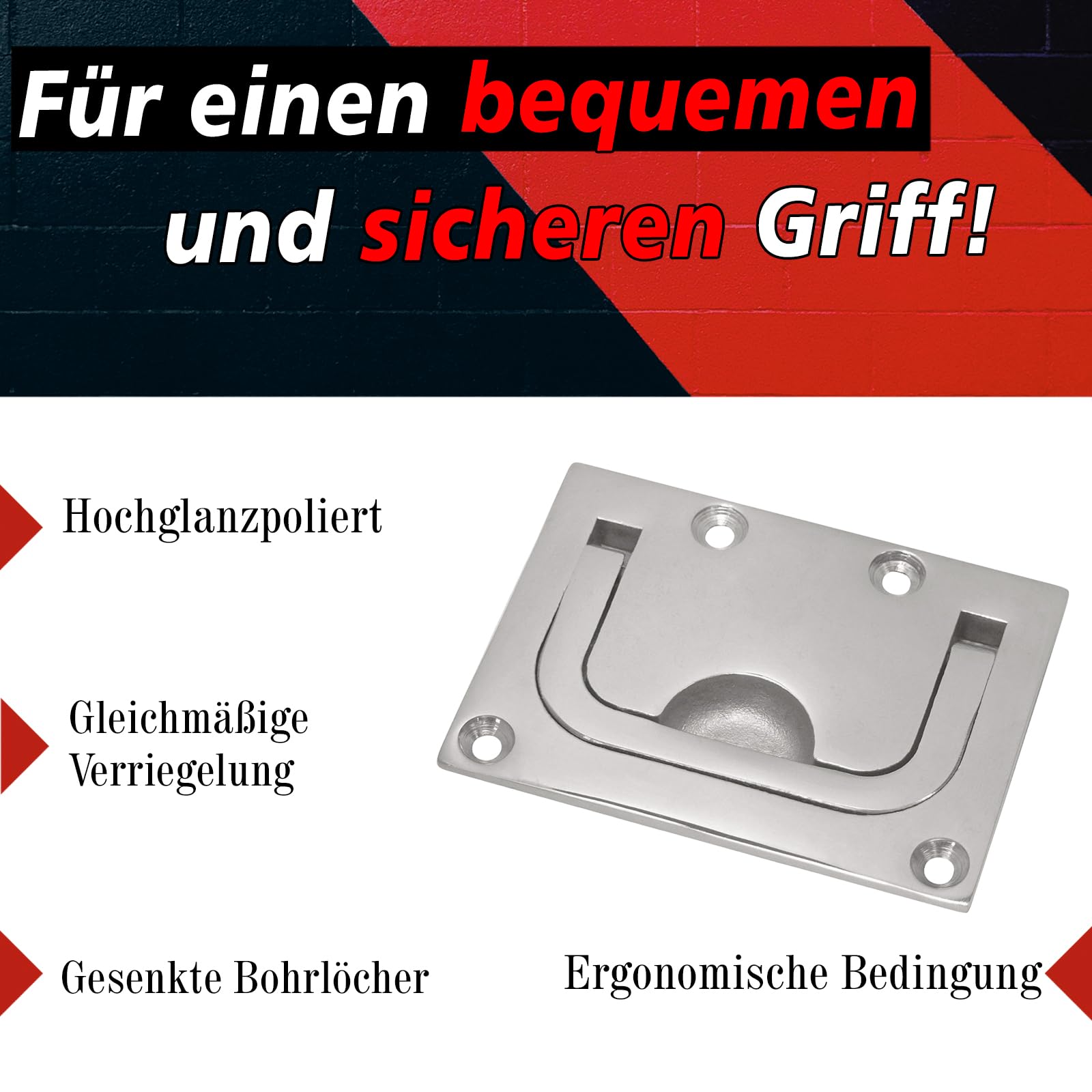 PRIOstahl Einlassgriff Bodenheber V4A 75x56 mm