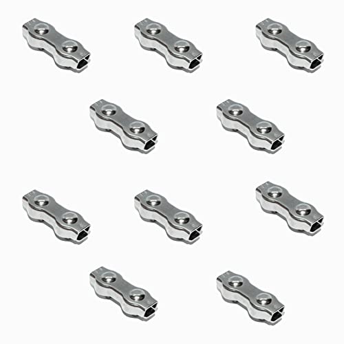 PRIOstahl Duplexklemmen 3 mm 10 Stück Edelstahl V4A